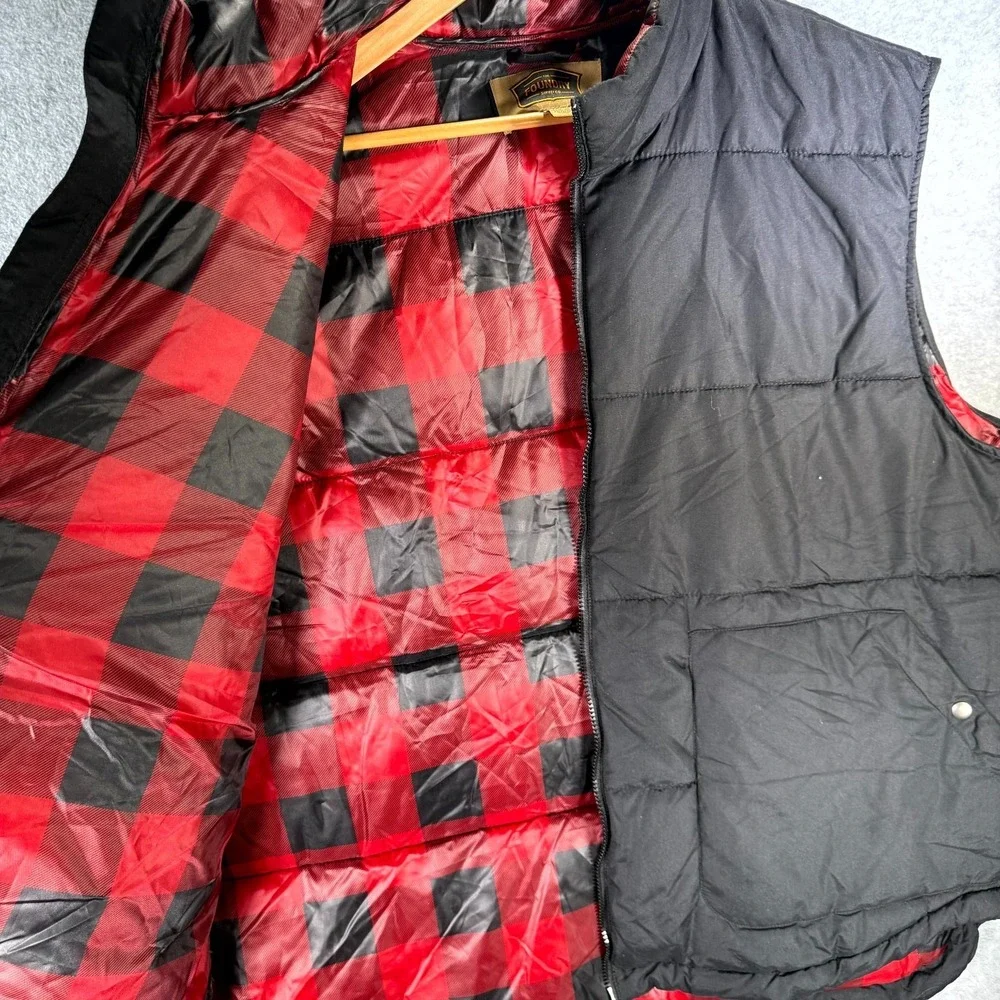 The Foundry‎ Supply Puffer Vest Men's 3XL Black Lined Full Zip Mock Neck Pockets